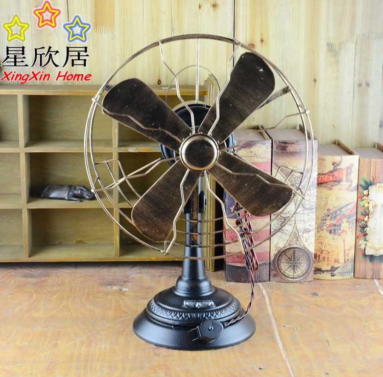 Retro Tin electric fan Model Photography props Bar Decorations Home Furnishing Showcase Decoration Creative giftin the Home accessories , Decoration category - from Buy2taobao.com to provide professional Taobao agent buy service
