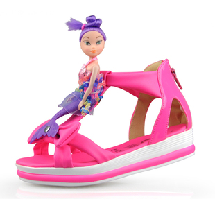  女童凉鞋 新款韩版公主儿童凉鞋女童鱼嘴漏趾凉鞋 限时包邮