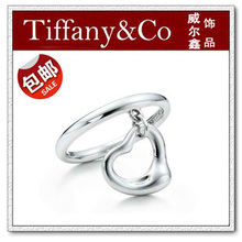 Nueva Tiffany plata 925 con forma de corazón colgante clásico anillo de personalidad de la moda / Anillo