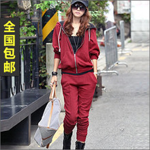 潮女装春装新款外套连帽衫春秋装韩版女款时尚休闲运动套装<span class=H>卫衣</span>服