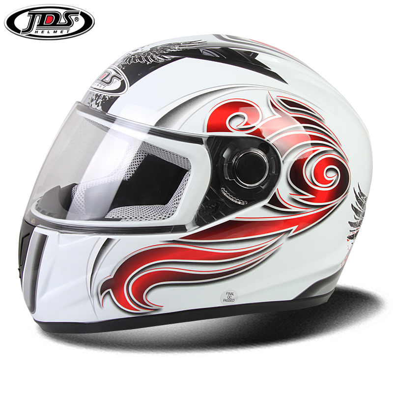 佳德士头盔 JDS832 摩托车头盔 全盔 跑盔 冬盔 带围脖 白色