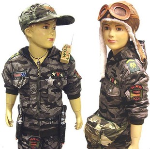  新品特价送手枪/儿童加厚加绒飞行夹克/儿童迷彩服/儿童棉衣军装
