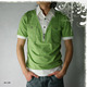 新款 嫩绿色V领衫+白色衬衫假2件套短袖