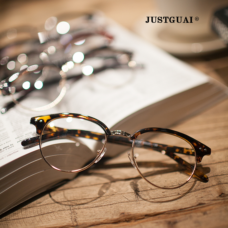 the republic of korea Choke a small chilli Trendsetter men and women Plain glasses Retro circular Metal Half-frame Spectacle frame Myopic lensin the ZIPPO/Swiss Army Knife/Glasses , Frames category - from Buy2taobao.com to provide professional Taobao agent buy service
