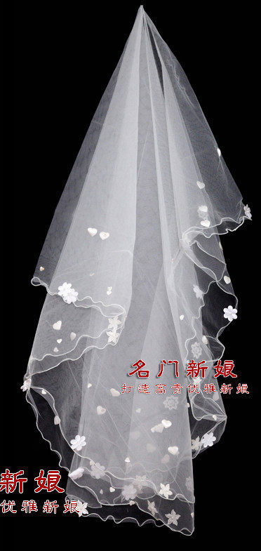 名门新娘|高档新娘头纱|婚纱头纱 026约3米 纯白/米白