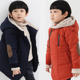  韩版新款儿童棉衣童装保暖加厚棉袄棉服外套 斜拉链棉衣