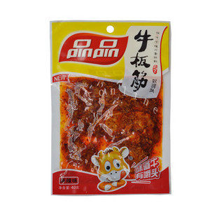 T特价品品牛板筋 正宗成都品品人生 香辣/麻辣/烧烤味牛板筋 40g