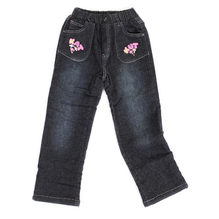  咔酷德 女童裤子长裤童装牛仔裤加厚保暖秋冬新款儿童大PP裤11579