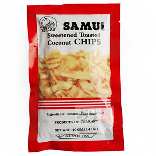  [书生海味店] 泰国进口零食红记苏梅 椰子片40g(44) 烤椰片特产