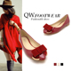Wei privately owned red! Show foot white! [HanGuoYuan single] metal paint a small bowknot adornment single shoes