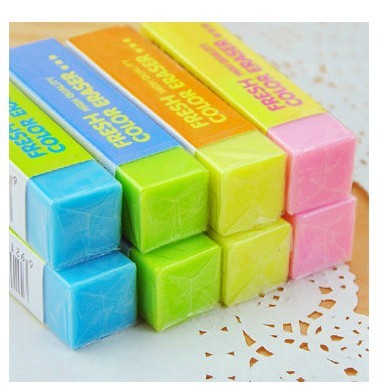 得力文具 deli 3045 彩色橡皮擦 可爱美术橡皮 学生文具考试橡皮