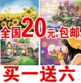 数字油画包邮特价diy情侣手绘数码油画风景客厅装饰壁画4050任选