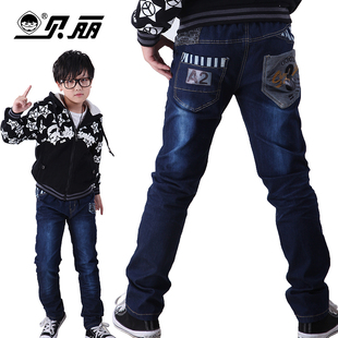  贝丽牛仔裤儿童长裤秋冬款男童裤子中大童牛仔裤特价包邮F396