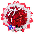 上海鲜花速递 全国鲜花店送花上门 99朵红玫瑰花束 情人节礼物