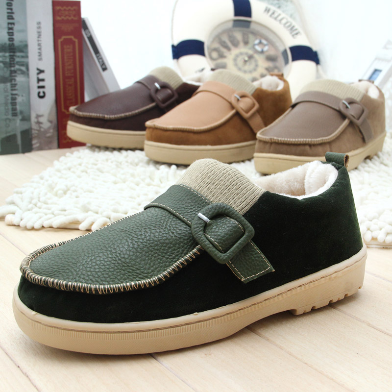 冬季男家居鞋棉拖鞋...