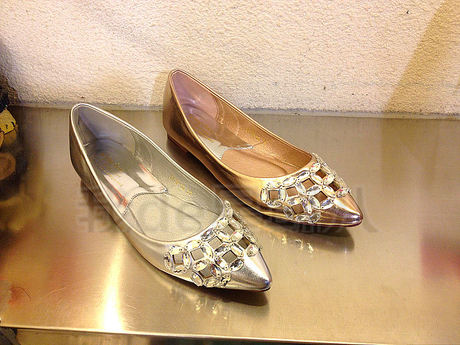 欧洲站富盈fuying2014新款女鞋镂空水钻尖头浅