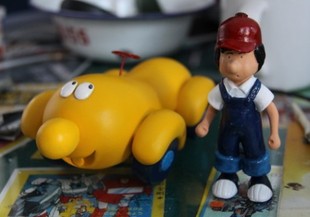 奔奔 一套 怀旧卡通 汽车 动画片 雕塑预定-淘宝网
