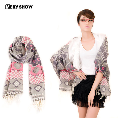 <span class=H>VERYSHOW</span><span class=H>专柜</span> 100%纯羊毛 精纺羊毛 极尽丝滑 女士长款围巾