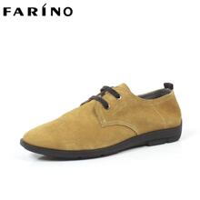 FARINO/法雷诺磨砂皮K123-5男单鞋2012春季黄色防水男鞋