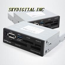 韩国SKYDIGITAL专利品,高端PC USB3.0内置读卡器,带ON/OFF开关