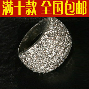  0870 韩国小饰品批发 超赞 闪钻李孝利 小银钻镶满钻戒指 满包邮