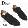 「潮流达人」迪奥 Dior韩国暴卖 磨砂皮百搭休闲尖头皮鞋 3色选