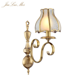 铜灯全铜灯欧式全铜壁灯卧室床头壁灯客厅壁灯镜前灯壁灯美式灯具