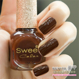 满额包邮 正品sweet color环保指甲油 热卖中 黑色巧克力