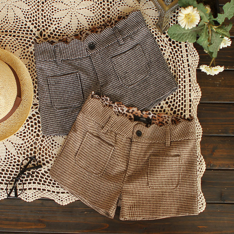 潮女裤波浪边短裤...