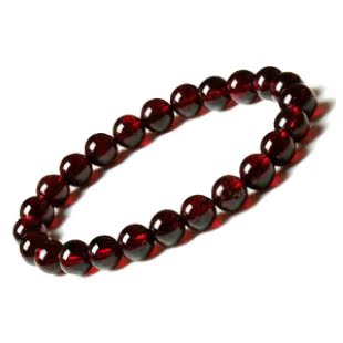  eQute依特 纯天然石榴石佛珠手链开运水晶手链 蛇年本命年 女