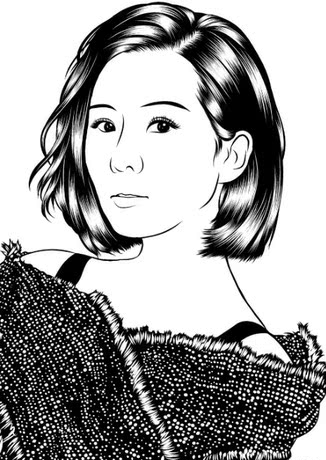 真人黑白漫画定制\/明星照片转手绘\/卡通\/创意礼