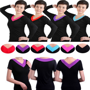 春夏瑜伽服广场舞服装拉丁舞服V领长袖短袖特价正品新款上衣女在类目 运动/瑜伽/健身/球迷用品, 舞蹈/健美操/体操, 广场舞, 广场舞上装中 - 来自Buy2taobao.com提供专业的淘宝代购服务