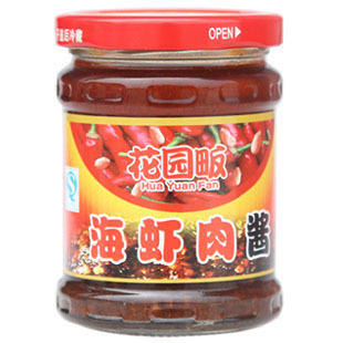 海虾酱 香辣海虾肉酱 花园畈 黄椒海虾肉酱 虾酱 170g香辣 调味酱