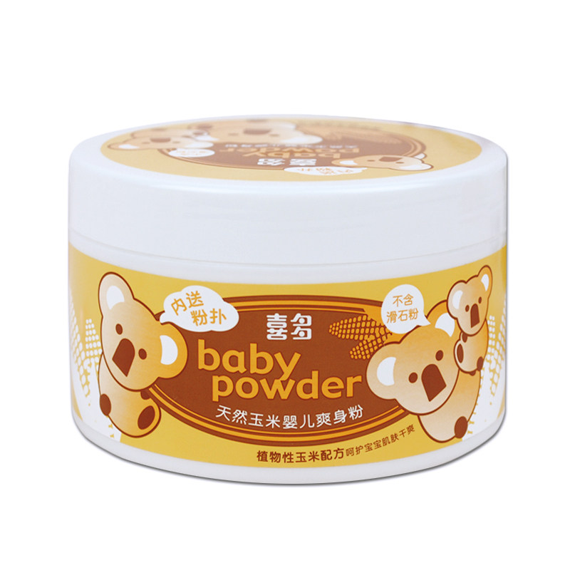 【天猫超市】喜多天然玉米爽身粉圆罐装160G 附小粉扑