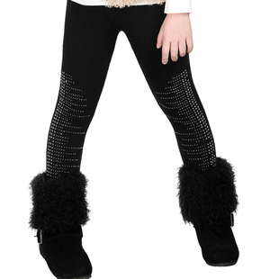  大童装 女童 冬装新款韩版儿童中童靴裤加厚打底裤mmzcz