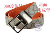 2011新款GUCCI 古奇古弛 皮带 真皮 男女通用 两面用皮带原单