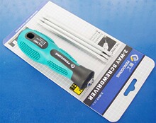 鹏工9907 3PCS 工具4合1多用螺丝刀 螺丝批 起子/6*100MM