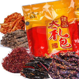  包邮  四川特产蜀道香豪华礼包 牛肉干灯影丝耗牛肉5款精选美食品