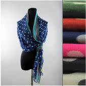 New scarves of JANWAY dots large scarf female shawl Voile Shuiyu wave point long spell color scarf