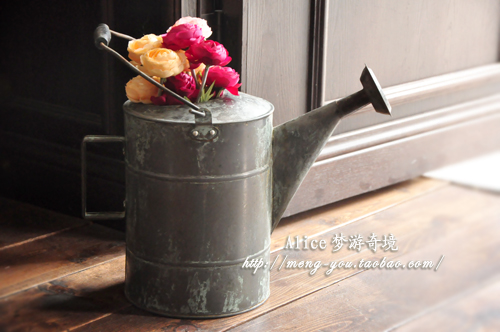 Antique作旧 锈迹古色 马口铁花洒壶 花器 短嘴大款|msdalam kategori Aksesori rumah, pasu/bunga/bunga tiruan/perhiasan imitasi, bunga/pasu, Bunga botol periuk - dari Buy2taobao.com untuk memberikan perkhidmatan ejen Taobao profesional membeli