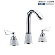 GABO Expo H5063/classical/hot and cold continental three-hole lavatory faucet/copper/rotation