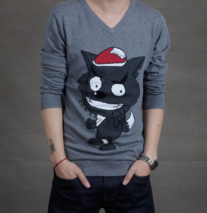 卡通潮男装针织衫...