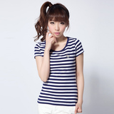 【<span class=H>森马</span> semir】女款时尚短袖间条T恤原价59元002150093