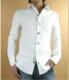Armani 08韩版修身热卖款 白色多扣型休闲衬衣