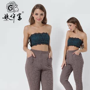  玖仟富三层加厚驼绒裤刺绣保暖裤过冬羊绒裤羊毛裤驼绒保暖棉裤