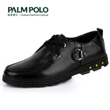 PALMPOLO/保罗骑士新品商务休闲鞋男鞋皮鞋真皮正品系带休闲皮鞋