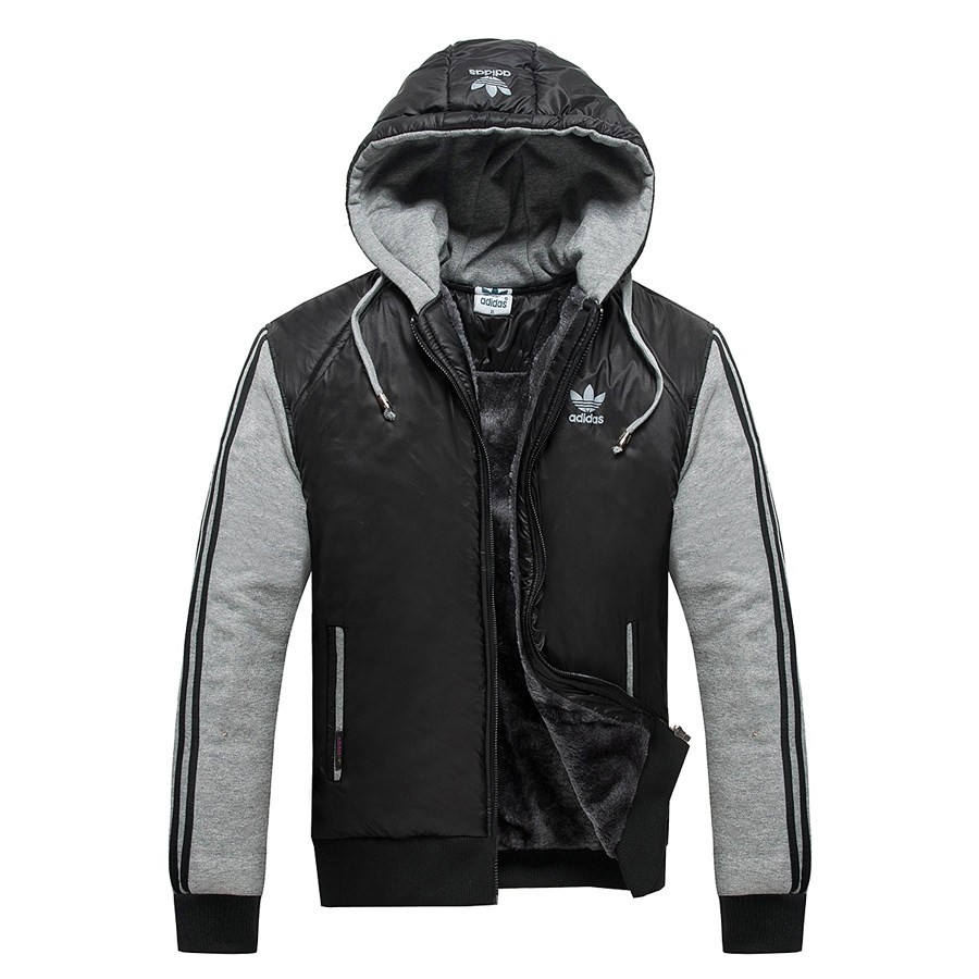 Adidas/阿迪达斯棉服男款 冬加绒加厚棉衣 三叶草大码夹克外套 男
