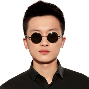  景宜正品 时尚老板镜眼镜 复古圆形太阳镜 太子镜儿童镜 墨镜772