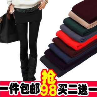  [9328]秋冬季新款显瘦 打底裤 女士加厚加绒九分拉绒韩版潮满包邮