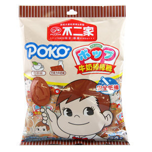  不二家 20支装牛奶味棒棒糖（巧克奶茶味）125g